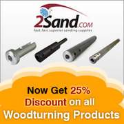 2Sand.com offering 25% Discount on all Woodturning Products